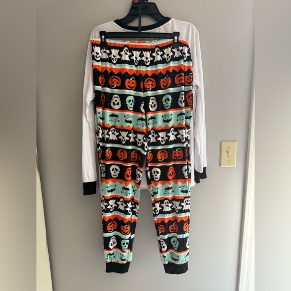 Celebrate Halloween Ghost Matching Pajama Set Womens SZ M New Long Sleeve Jogger - Picture 7 of 9